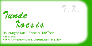 tunde kocsis business card